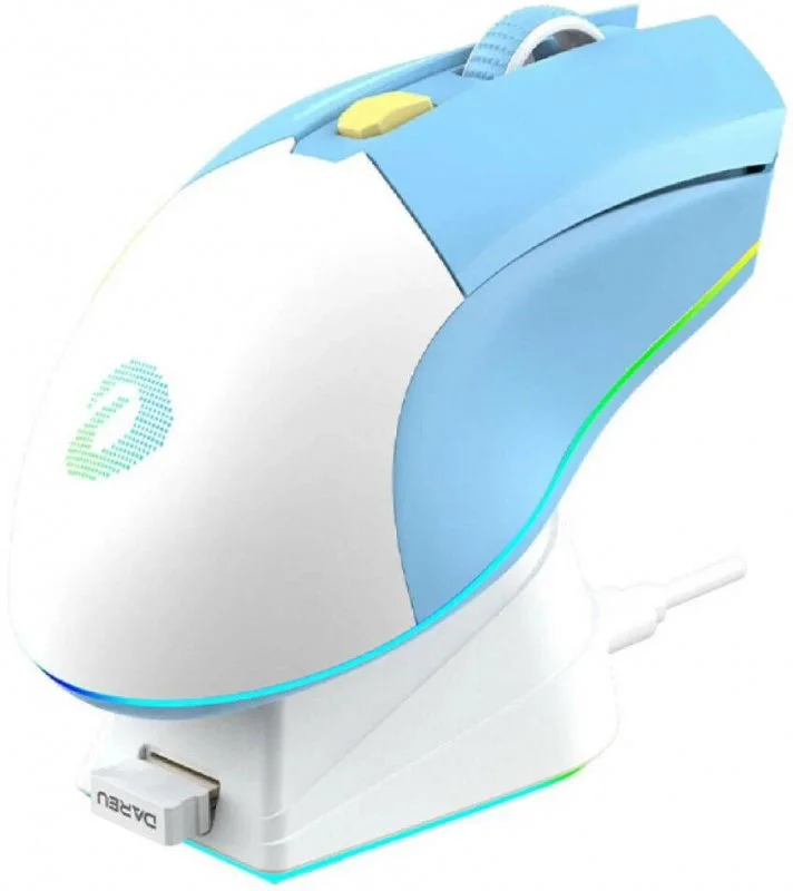 Мышь игровая беспроводная Dareu EM901X Blue-White (голубой-белый)