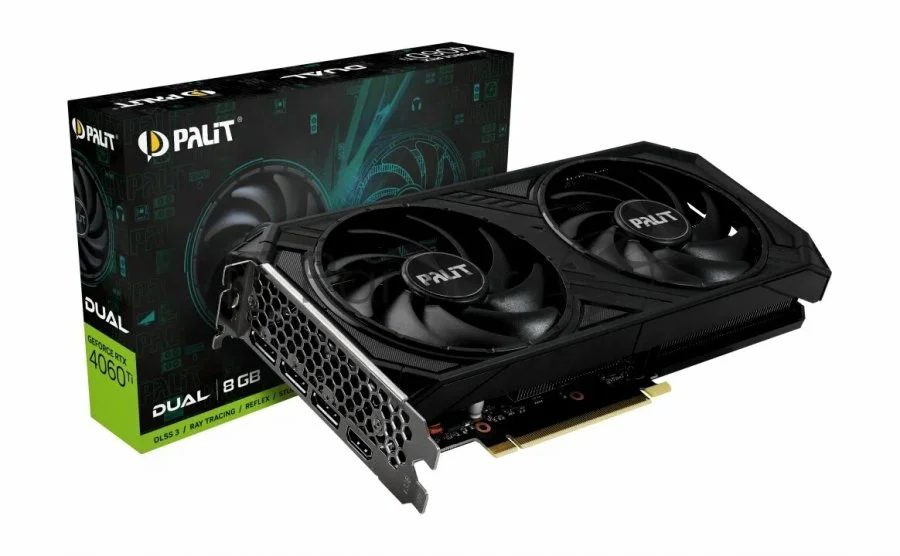 Видеокарта Palit GeForce RTX 4060 Ti DUAL 8GB (NE6406T019P1-1060D)