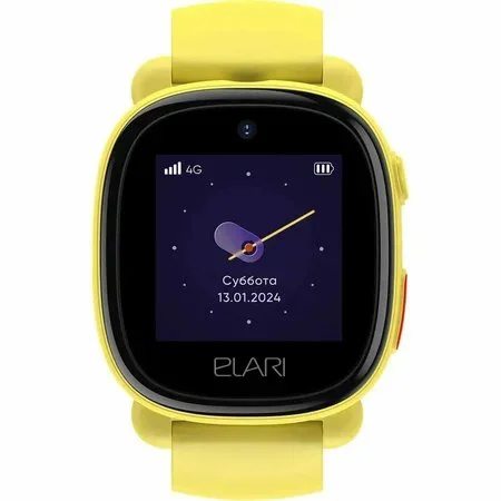 Детские умные часы Elari 4G Lite c GPS, с видеозвонками, желтые (kp-4g-l-yel)
