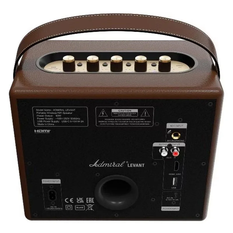 Портативная колонка Admiral Audio Levant, коричневый (ADPS55BRN)